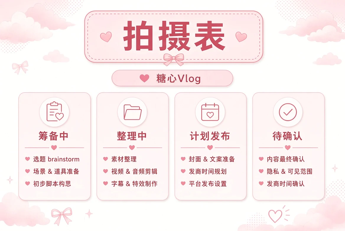 糖心Vlog拍摄与内容状态整理